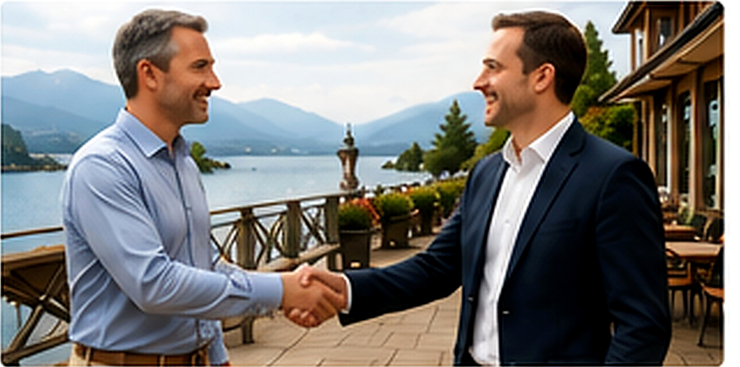 Zwei Geschäftspartner beim Handschlag